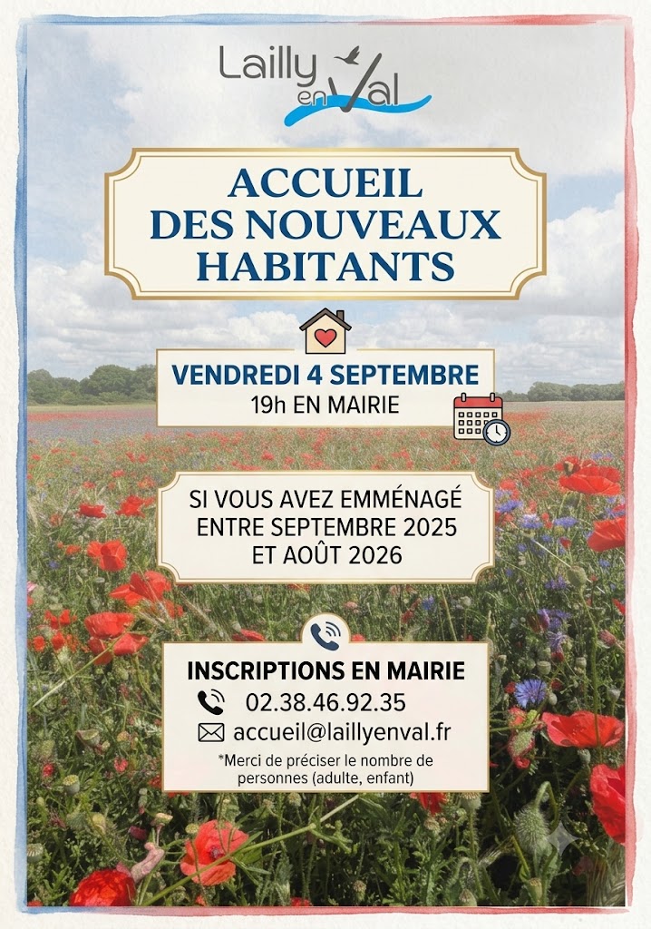 Mairie - Nouveaux habitants 04.09.26 - Affiche